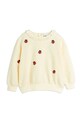 Дитяча бавовняна кофта Mini Rodini Ladybugs 2522010711 бежевий SS25