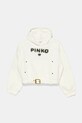 Pinko hanorac de bumbac pentru copii KFFE007.0.FF014 alb SS25