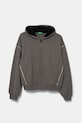 Детская хлопковая кофта United Colors of Benetton с капюшоном серый 3UNIC504T.G.Seasonal