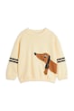 Момче Детски памучен суичър Mini Rodini Dog 2512013513 бежов
