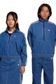 Mikina adidas Originals bez kapuce modrá JC7878