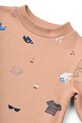 Liewood hanorac de bumbac pentru copii Thora Printed Sweatshirt portocaliu LW19862