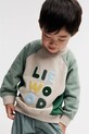 Liewood hanorac de bumbac pentru copii Aude Placement Sweatshirt imprimeu verde LW19863