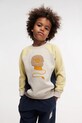 Liewood hanorac de bumbac pentru copii Aude Placement Sweatshirt imprimeu galben LW19863