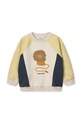 Liewood bluza bawełniana dziecięca Aude Placement Sweatshirt LW19863 żółty SS25