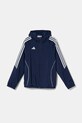 Dětská mikina adidas Performance s kapucí námořnická modř IM8797