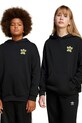 adidas Originals hanorac de bumbac pentru copii x Smiley World imprimeu negru JD0428