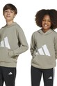 Detská mikina adidas bez kapucne béžová JC9673