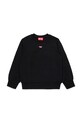 Детская хлопковая кофта Diesel SGINND OVER SWEAT-SHIRT хлопок чёрный J02234