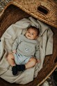 Donsje pulover de bumbac pentru bebelusi Loeke Sweater Panda bumbac gri 3037804