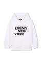 Dkny hanorac de bumbac pentru copii print alb D62248.162.174