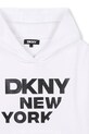 Băieți Dkny hanorac de bumbac pentru copii D62248.162.174 alb