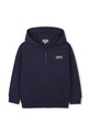 Дитяча бавовняна кофта Kenzo Kids з капюшоном темно-синій K61174.114.150