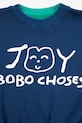 Bobo Choses hanorac de bumbac pentru copii Smiling bleumarin 125AC040