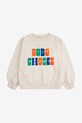 Детски памучен суичър Bobo Choses 125AC129 бежов SS25