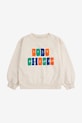 Детски памучен суичър Bobo Choses 125AC129 бежов SS25