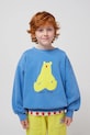 Детская хлопковая кофта Bobo Choses Hug Me Bear хлопок голубой 125AC036
