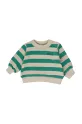 Tinycottons felpa in cotone neonato/a STRIPES BABY SWEATSHIRT