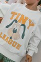 Tinycottons bluza bawełniana dziecięca TINY LEAGUE GRAPHIC SWEATSHIRT SS25.102 beżowy