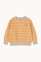 Tinycottons hanorac de bumbac pentru copii STRIPES SWEATSHIRT SS25.125 portocaliu SS25