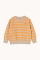 Detská bavlnená mikina Tinycottons STRIPES SWEATSHIRT SS25.125 oranžová SS25