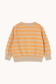 Băieți Tinycottons hanorac de bumbac pentru copii STRIPES SWEATSHIRT SS25.125 portocaliu