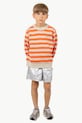 Dětská bavlněná mikina Tinycottons STRIPES SWEATSHIRT oranžová SS25.125