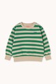 Tinycottons bluza bawełniana dziecięca STRIPES SWEATSHIRT SS25.125 zielony SS25