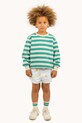 Tinycottons bluza bawełniana dziecięca STRIPES SWEATSHIRT zielony SS25.125