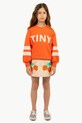 Tinycottons gyerek melegítőfelső pamutból STRIPES LOGO SWEATSHIRT narancssárga SS25.155