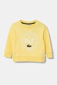 Lacoste hanorac de bumbac pentru copii print galben SJ2483
