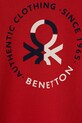 Băieți United Colors of Benetton hanorac de bumbac pentru copii 3J68C10N2.G.Seasonal rosu