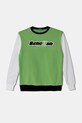Детская хлопковая кофта United Colors of Benetton с капюшоном зелёный 3J68C10N2.G.Seasonal