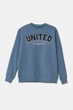 Детская хлопковая кофта United Colors of Benetton с капюшоном голубой 3J68C10N2.G.Seasonal