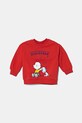 United Colors of Benetton hanorac de bumbac pentru copii x Snoopy print rosu 3PQMG10IA.P.Seasonal