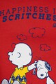 Băieți United Colors of Benetton hanorac de bumbac pentru copii x Snoopy 3PQMG10IA.P.Seasonal rosu