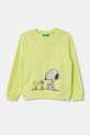 Дитяча бавовняна кофта United Colors of Benetton бавовна зелений 3PQMG10I8.P.Seasonal