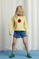 Mini Rodini bluza bawełniana dziecięca Ladybugs aplikacja żółty 2522010923