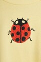 Mini Rodini bluza bawełniana dziecięca Ladybugs żółty 2522010923