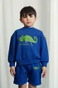 Детская хлопковая кофта Mini Rodini Lizard хлопок голубой 2522016660