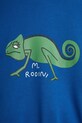 Mini Rodini bluza bawełniana dziecięca Lizard niebieski 2522016660