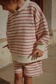 Konges Sløjd bluza bawełniana dziecięca RHW X KS LARGO SWEAT GOTS wzorzyste czerwony KS103608
