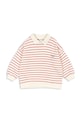 Παιδική βαμβακερή μπλούζα Konges Sløjd RHW X KS LARGO SWEAT GOTS KS103608 κόκκινο SS25
