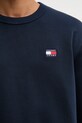 Pamučna dukserica Tommy Jeans DM0DM20660 mornarsko plava