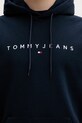 Tommy Jeans mikina s kapucňou pánska s bavlnou DM0DM20746 tmavomodrá