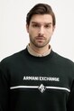 Bavlněná mikina Armani Exchange černá XM000226.AF12656
