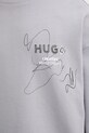 HUGO Blue bluza bawełniana 50534210 szary