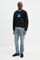 Karl Lagerfeld Jeans hanorac de bumbac A1M20002 negru SS25