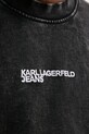 Хлопковая кофта Karl Lagerfeld Jeans A1M20026 серый
