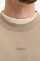 HUGO bluza bawełniana 50540920 beżowy